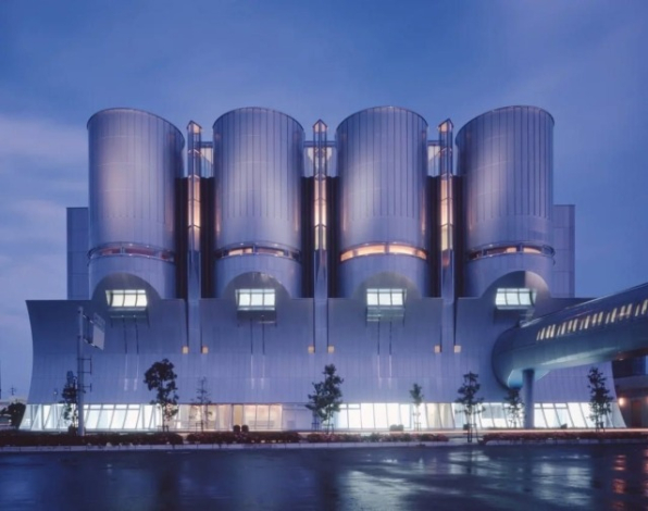 Minatosakai Community Center in Tottori, Japan (1997), designed by Shin Takamatsu.