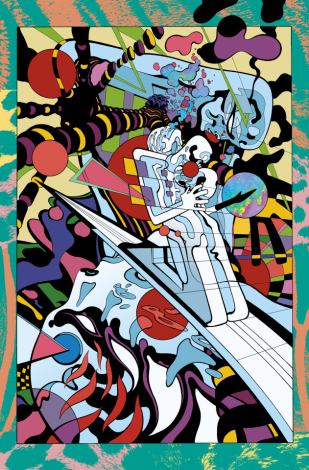 Silver Surfer: Black
Issue 5, Page 1
Drawn by Tradd Moore
Colored by Dave Stewart
(2019)